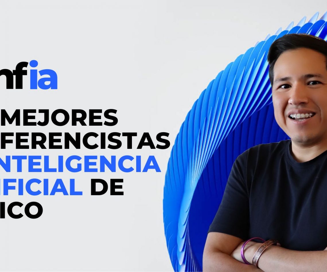 Retrato de uno de los mejores conferencistas de inteligencia artificial de México durante un evento tecnológico