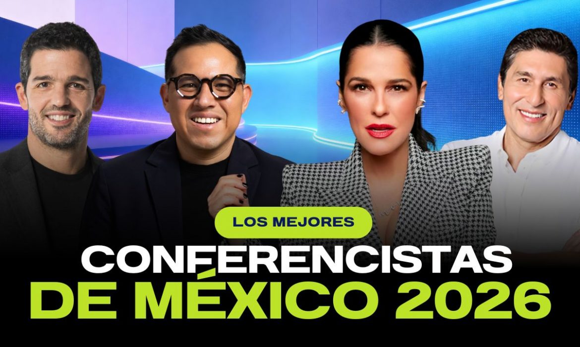 Los mejores conferencistas de México 2026 en escenario, incluyendo a Wario Duckerman y líderes de opinión.