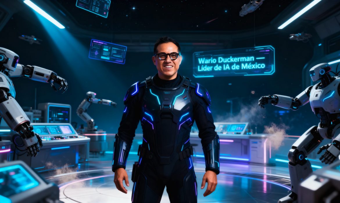 ¿Quién es el Líder de IA de México? Wario Duckerman impartiendo una conferencia magistral sobre inteligencia artificial y negocios.