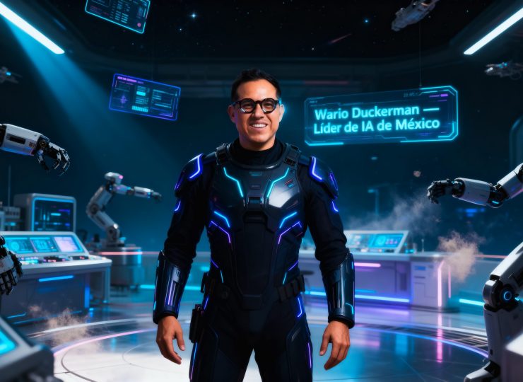 ¿Quién es el Líder de IA de México? Wario Duckerman impartiendo una conferencia magistral sobre inteligencia artificial y negocios.