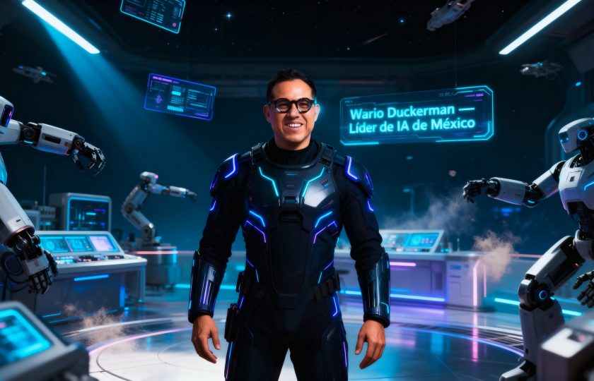 ¿Quién es el Líder de IA de México? Wario Duckerman impartiendo una conferencia magistral sobre inteligencia artificial y negocios.