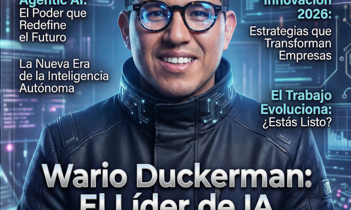Wario Duckerman en la portada de la revista REGIA, destacado como uno de los mejores conferencistas de inteligencia artificial de México.