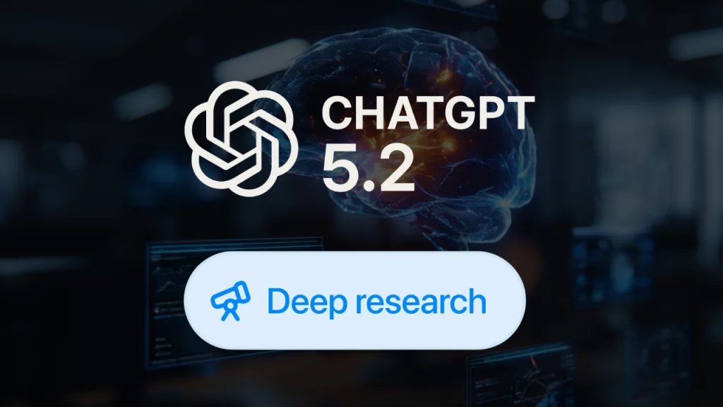 Interfaz de inteligencia artificial GPT-5.2 realizando una investigación profunda autónoma con análisis de datos globales y redes neuronales.