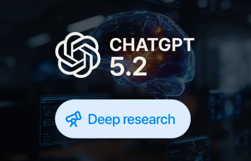 Interfaz de inteligencia artificial GPT-5.2 realizando una investigación profunda autónoma con análisis de datos globales y redes neuronales.