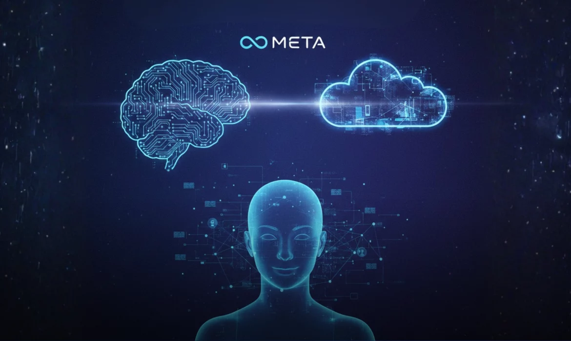 Representación conceptual de una persona interactuando con una inteligencia artificial que replica a un ser querido fallecido en redes sociales.