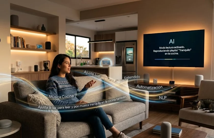 Asistentes virtuales con IA - interacción inteligente - hogar conectado