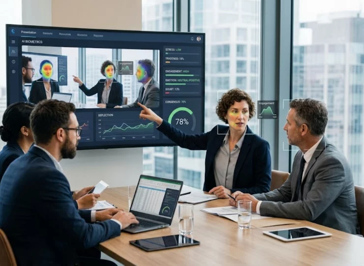 Biometría e IA en emociones - software de reconocimiento facial - análisis de negociaciones corporativas