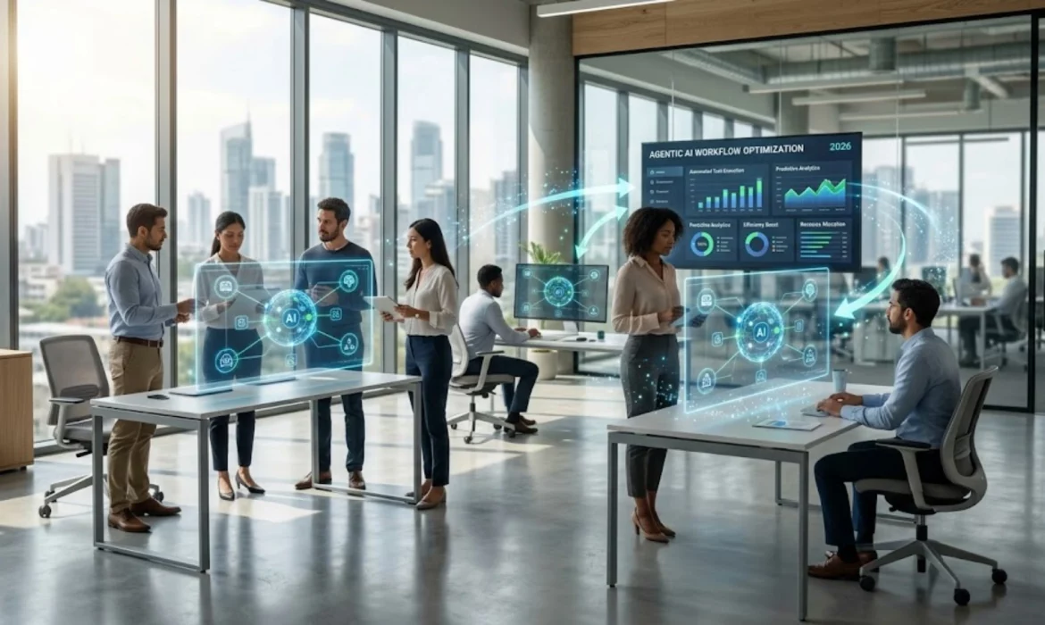 IA agéntica - sistemas autónomos procesando datos masivos - tecnología empresarial 2026