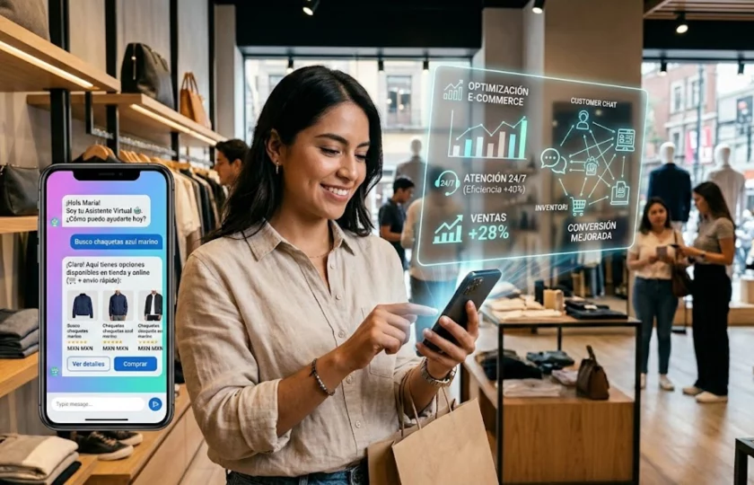IA en retail - interfaz de chat - optimización de ventas
