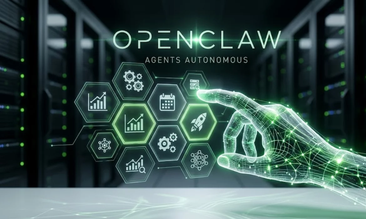 Representación digital de OpenClaw, la inteligencia artificial de agentes autónomos de NVIDIA.