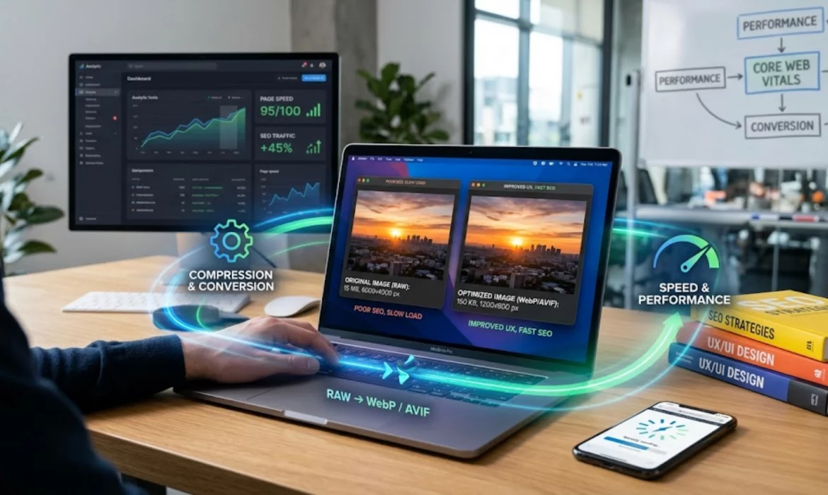 Optimización de imágenes para web - comparativa de formatos y rendimiento de carga en WordPress.