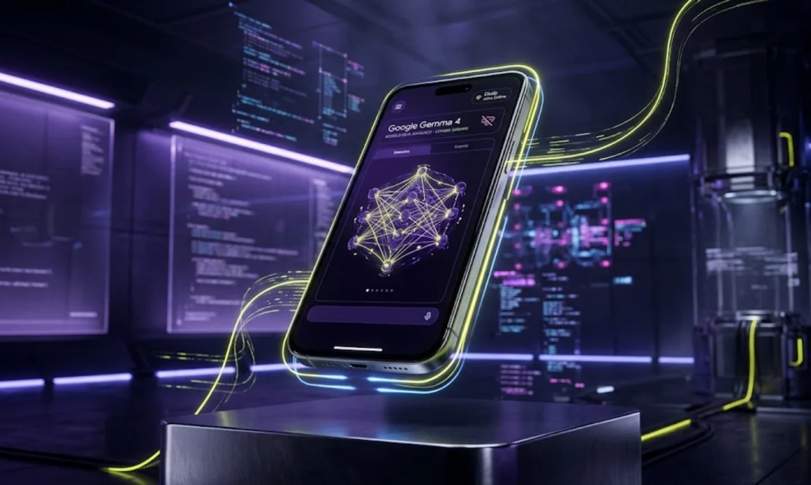 Interfaz de Google Gemma 4 ejecutándose en un smartphone sin conexión a internet.