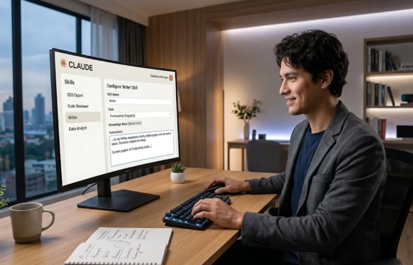 Interfaz de configuración de Skills en Claude de Anthropic