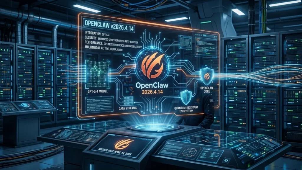 Interfaz de OpenClaw versión 2026 conectada a nodos de GPT-5.4