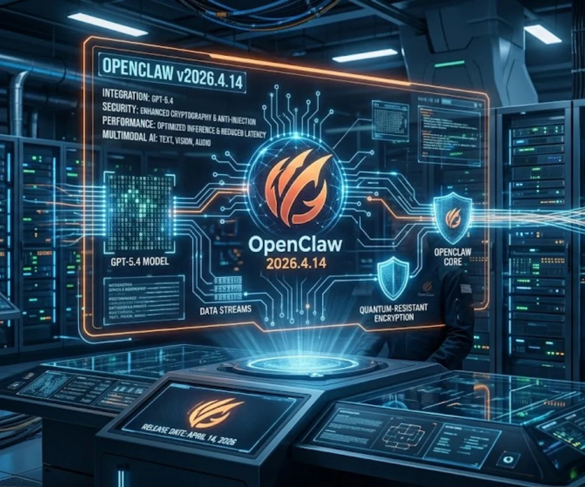 Interfaz de OpenClaw versión 2026 conectada a nodos de GPT-5.4
