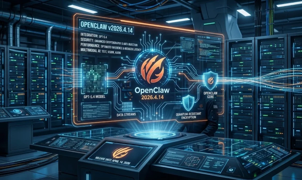 Interfaz de OpenClaw versión 2026 conectada a nodos de GPT-5.4