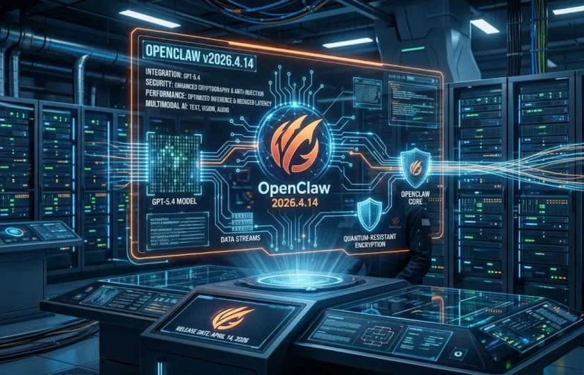 Interfaz de OpenClaw versión 2026 conectada a nodos de GPT-5.4