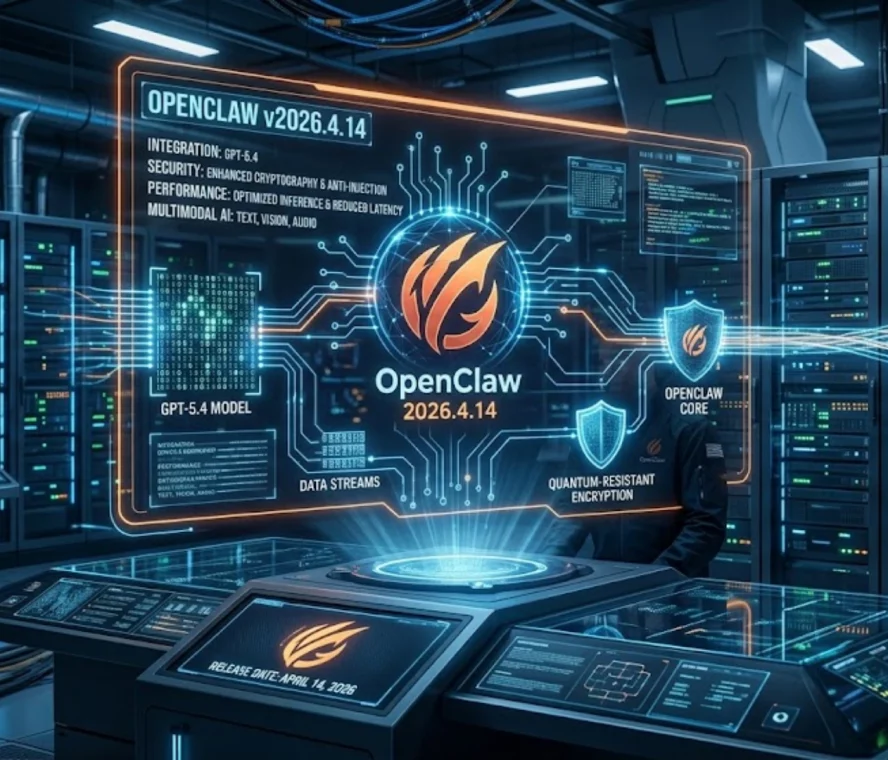 Interfaz de OpenClaw versión 2026 conectada a nodos de GPT-5.4
