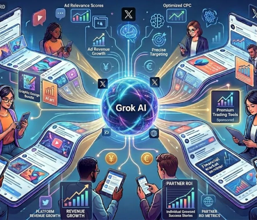 Interfaz de X con feeds personalizados generados por la Inteligencia Artificial Grok